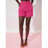 imageFloerns Womens Casual High Waisted Wide Leg Pleated Dressy Summer Workwear Shorts with PocketsHot Pink