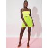imageFloerns Womens Casual High Waisted Wide Leg Pleated Dressy Summer Workwear Shorts with PocketsLime Green