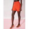 imageFloerns Womens Casual High Waisted Wide Leg Pleated Dressy Summer Workwear Shorts with PocketsOrange