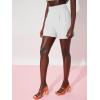 imageFloerns Womens Casual High Waisted Wide Leg Pleated Dressy Summer Workwear Shorts with PocketsWhite