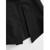 imageFloerns Womens Plus Size Asymmetrical Skorts High Waisted Skirts ShortsBlack Plain