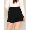 imageFloerns Womens Plus Size Asymmetrical Skorts High Waisted Skirts ShortsBlack Solid