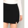 imageFloerns Womens Plus Size Asymmetrical Skorts High Waisted Skirts ShortsBlack Solid