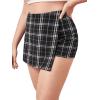 imageFloerns Womens Plus Size Asymmetrical Skorts High Waisted Skirts ShortsBlack and White