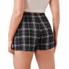 imageFloerns Womens Plus Size Asymmetrical Skorts High Waisted Skirts ShortsBlack and White