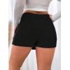 imageFloerns Womens Plus Size Asymmetrical Skorts High Waisted Skirts ShortsJet Black