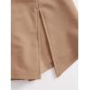 imageFloerns Womens Plus Size Asymmetrical Skorts High Waisted Skirts ShortsKhaki
