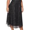imageFloerns Womens Plus Size V Neck Sleeveless Sequin Cocktail Party Midi DressBlack