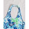 imageFloerns Womens Sleeveless Halter Backless Tie Back Floral Bodycon Mini DressBlue Floral