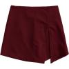 imageFloerns Womens Plus Size Asymmetrical Skorts High Waisted Skirts ShortsBurgundy
