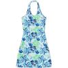 imageFloerns Womens Sleeveless Halter Backless Tie Back Floral Bodycon Mini DressBlue Floral