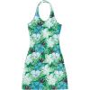 imageFloerns Womens Sleeveless Halter Backless Tie Back Floral Bodycon Mini DressGreen Blue Floral