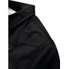 imageFloerns Mens Causal Ripped Button Front Dual Pocket Short Sleeve Denim Shirt Without TeeBlack