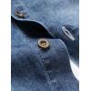 imageFloerns Mens Causal Ripped Button Front Dual Pocket Short Sleeve Denim Shirt Without TeeBlue