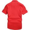 imageFloerns Mens Causal Ripped Button Front Dual Pocket Short Sleeve Denim Shirt Without TeeRed