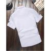 imageFloerns Mens Causal Ripped Button Front Dual Pocket Short Sleeve Denim Shirt Without TeeWhite