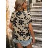 imageFloerns Womens Short Sleeve Office BlouseApricot Flower