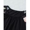 imageFloerns Womens Short Sleeve Office BlouseBlack S