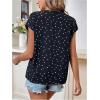 imageFloerns Womens Short Sleeve Office BlouseBlack Sv