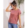 imageFloerns Womens Short Sleeve Office BlouseDusty Pink