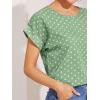 imageFloerns Womens Short Sleeve Office BlouseGreen