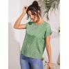 imageFloerns Womens Short Sleeve Office BlouseGreen
