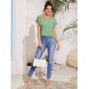 imageFloerns Womens Short Sleeve Office BlouseGreen