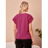 imageFloerns Womens Short Sleeve Office BlouseHot Pink
