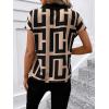 imageFloerns Womens Short Sleeve Office BlouseKhaki B