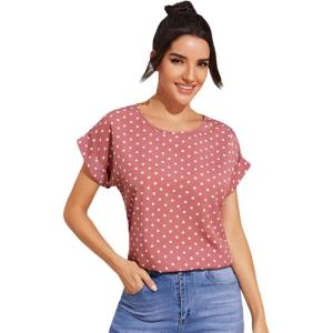 imageFloerns Womens Short Sleeve Office BlouseDusty Pink