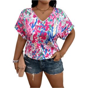 imageFloerns Womens Short Sleeve Office BlousePink X