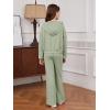 imageFloerns Girls Long Sleeve Hoodie Tank Split Flare Pants Set Three Piece OutfitA Green