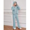imageFloerns Girls Long Sleeve Hoodie Tank Split Flare Pants Set Three Piece OutfitBlue