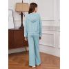 imageFloerns Girls Long Sleeve Hoodie Tank Split Flare Pants Set Three Piece OutfitBlue