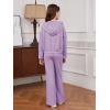 imageFloerns Girls Long Sleeve Hoodie Tank Split Flare Pants Set Three Piece OutfitLilac Purple