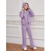 imageFloerns Girls Long Sleeve Hoodie Tank Split Flare Pants Set Three Piece OutfitLilac Purple