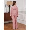imageFloerns Girls Long Sleeve Hoodie Tank Split Flare Pants Set Three Piece OutfitPink