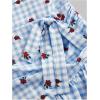 imageFloerns Womens Floral Print Sleeveless Halter Tie Back Layered Hem Cami Mini DressBlue