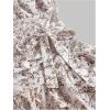 imageFloerns Womens Floral Print Sleeveless Halter Tie Back Layered Hem Cami Mini DressBrown
