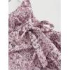imageFloerns Womens Floral Print Sleeveless Halter Tie Back Layered Hem Cami Mini DressPink