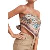 imageFloerns Womens Graphic Print Tie Back Strapless Bandana Tube TopMulti Graphic