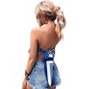 imageFloerns Womens Graphic Print Tie Back Strapless Bandana Tube TopRoyal Blue Paisley