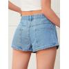 imageFloerns Womens Casual Drop Waist Denim Skort Skirt Shorts with PocketsLight Blue
