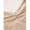 imageFloerns Womens Ruched Sleeveless Halter Neck Tie Back Hanky Hem Crop Cami TopApricot