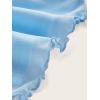 imageFloerns Womens Ruched Sleeveless Halter Neck Tie Back Hanky Hem Crop Cami TopLight Blue