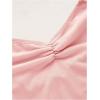 imageFloerns Womens Ruched Sleeveless Halter Neck Tie Back Hanky Hem Crop Cami TopLight Pink