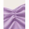 imageFloerns Womens Ruched Sleeveless Halter Neck Tie Back Hanky Hem Crop Cami TopLilac Purple