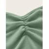 imageFloerns Womens Ruched Sleeveless Halter Neck Tie Back Hanky Hem Crop Cami TopMint Green