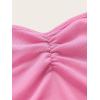 imageFloerns Womens Ruched Sleeveless Halter Neck Tie Back Hanky Hem Crop Cami TopPink