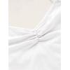 imageFloerns Womens Ruched Sleeveless Halter Neck Tie Back Hanky Hem Crop Cami TopWhite